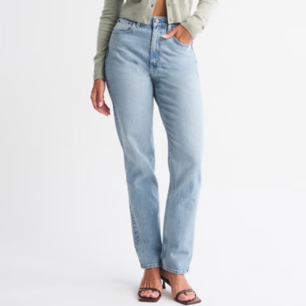 Abercrombie 90s straight ultra high rise jeans - Picture 2 of 10